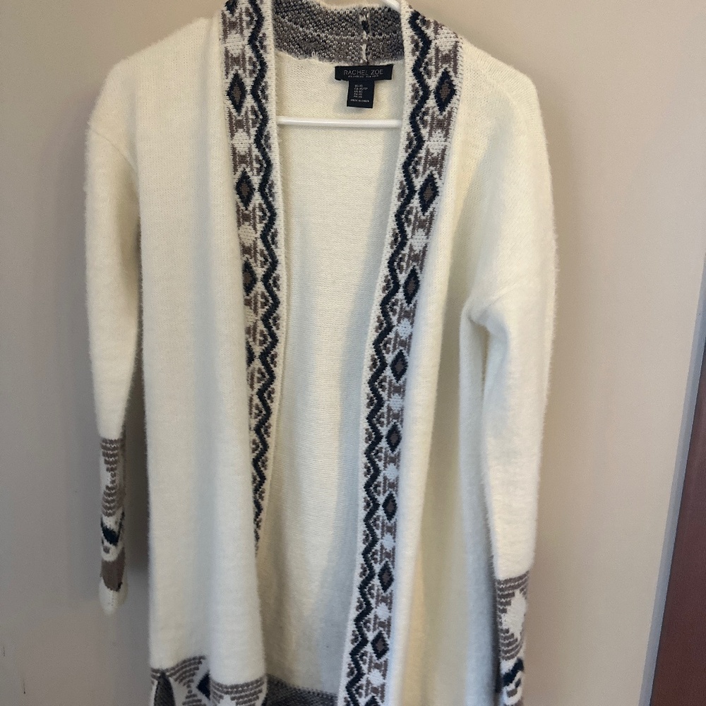 Rachel Zoe Aztec duster sweater in XS